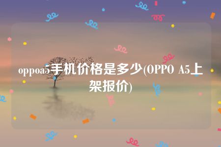 oppoa5手机价格是多少(OPPO A5上架报价)