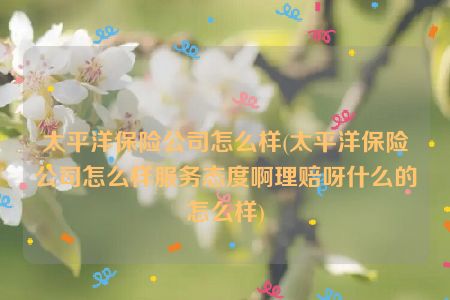 太平洋保险公司怎么样(太平洋保险公司怎么样服务态度啊理赔呀什么的怎么样)