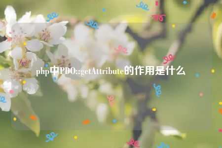 php中PDO::getAttribute的作用是什么