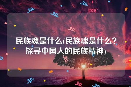 民族魂是什么(民族魂是什么？探寻中国人的民族精神)