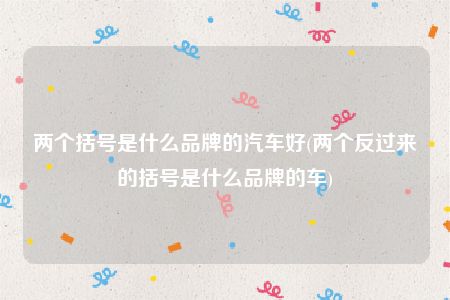 两个括号是什么品牌的汽车好(两个反过来的括号是什么品牌的车)