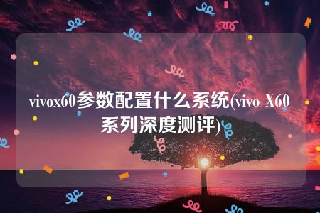 vivox60参数配置什么系统(vivo X60系列深度测评)