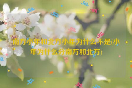 南方小年和北方小年为什么不是(小年为什么分南方和北方)