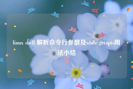 linux shell 解析命令行参数及while getopts用法小结