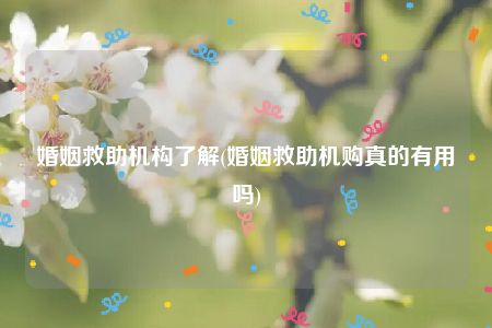 婚姻救助机构了解(婚姻救助机购真的有用吗)