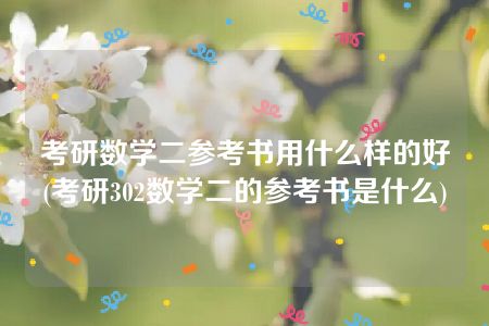 考研数学二参考书用什么样的好(考研302数学二的参考书是什么)