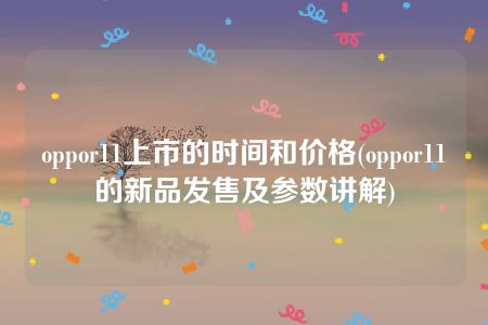 oppor11上市的时间和价格(oppor11的新品发售及参数讲解)