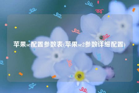 苹果se配置参数表(苹果se2参数详细配置)