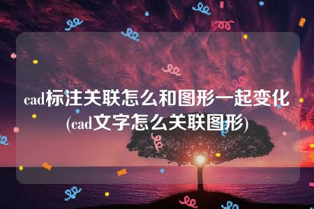 cad标注关联怎么和图形一起变化(cad文字怎么关联图形)