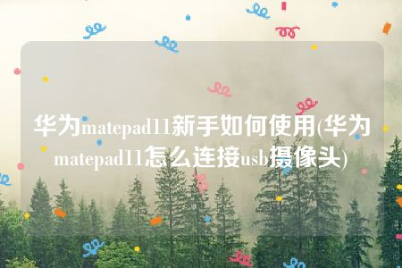 华为matepad11新手如何使用(华为matepad11怎么连接usb摄像头)