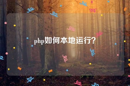 php如何本地运行？