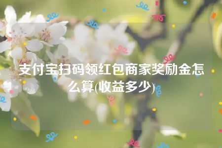 支付宝扫码领红包商家奖励金怎么算(收益多少)