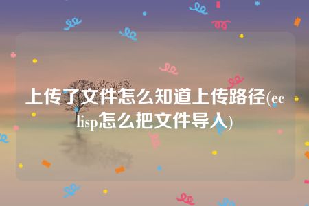 上传了文件怎么知道上传路径(eclisp怎么把文件导入)