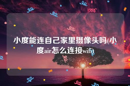 小度能连自己家里摄像头吗(小度air怎么连接wifi)