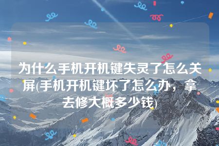 为什么手机开机键失灵了怎么关屏(手机开机键坏了怎么办，拿去修大概多少钱)