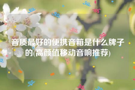 音质最好的便携音箱是什么牌子的(高颜值移动音响推荐)