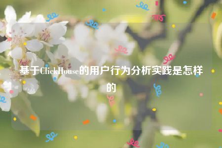 基于ClickHouse的用户行为分析实践是怎样的