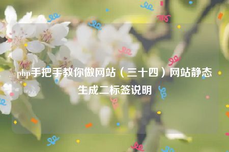 php手把手教你做网站（三十四）网站静态生成二标签说明