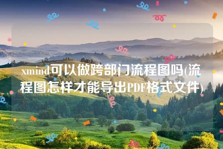 xmind可以做跨部门流程图吗(流程图怎样才能导出PDF格式文件)