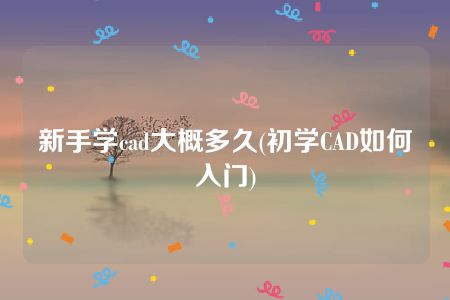 新手学cad大概多久(初学CAD如何入门)