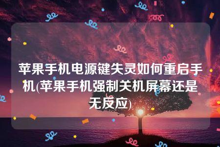 苹果手机电源键失灵如何重启手机(苹果手机强制关机屏幕还是无反应)