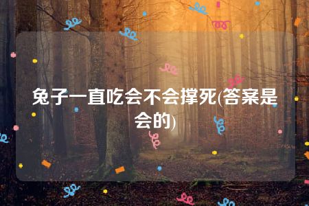 兔子一直吃会不会撑死(答案是会的)