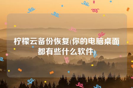 柠檬云备份恢复(你的电脑桌面都有些什么软件)