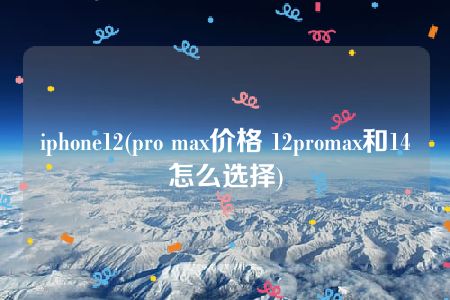 iphone12(pro max价格 12promax和14怎么选择)