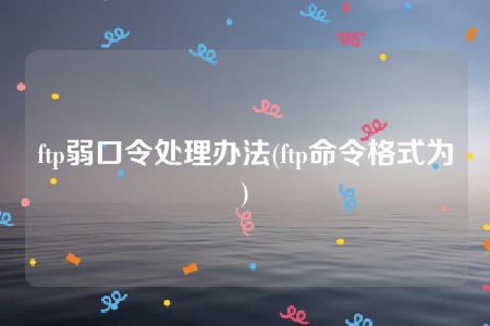 ftp弱口令处理办法(ftp命令格式为)