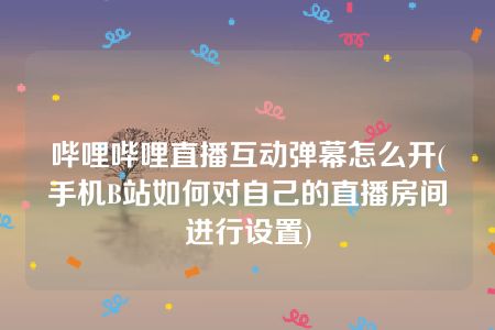 哔哩哔哩直播互动弹幕怎么开(手机B站如何对自己的直播房间进行设置)