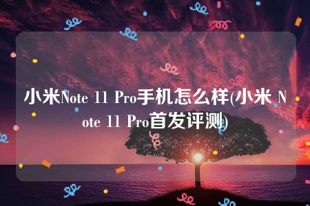 小米Note 11 Pro手机怎么样(小米 Note 11 Pro首发评测)