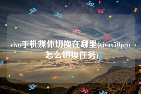 vivo手机媒体切换在哪里(vivox70pro 怎么切换任务)