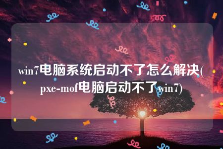 win7电脑系统启动不了怎么解决(pxe-mof电脑启动不了win7)