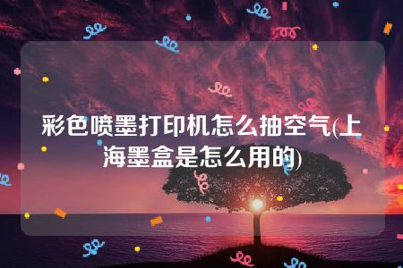 彩色喷墨打印机怎么抽空气(上海墨盒是怎么用的)