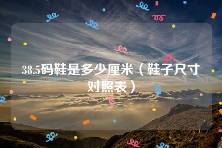 38.5码鞋是多少厘米（鞋子尺寸对照表）