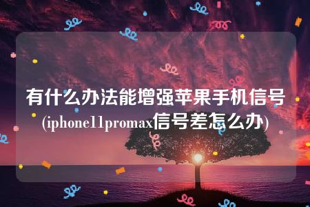 有什么办法能增强苹果手机信号(iphone11promax信号差怎么办)