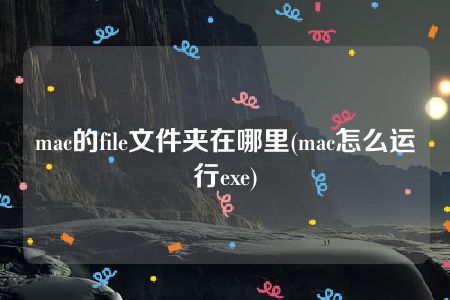 mac的file文件夹在哪里(mac怎么运行exe)