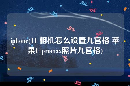 iphone(11 相机怎么设置九宫格 苹果11promax照片九宫格)