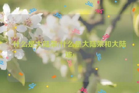 什么是大陆架(什么是大陆架和大陆坡)