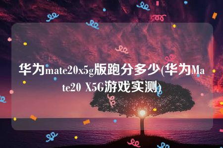 华为mate20x5g版跑分多少(华为Mate20 X5G游戏实测)