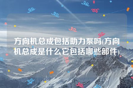 方向机总成包括助力泵吗(方向机总成是什么它包括哪些部件)