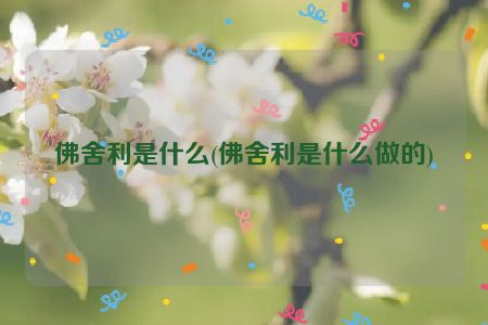 佛舍利是什么(佛舍利是什么做的)