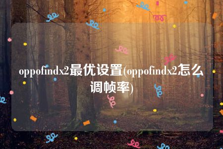 oppofindx2最优设置(oppofindx2怎么调帧率)