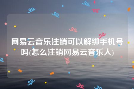 网易云音乐注销可以解绑手机号吗(怎么注销网易云音乐人)