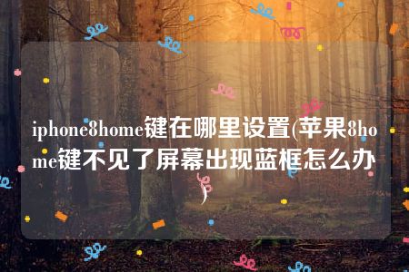 iphone8home键在哪里设置(苹果8home键不见了屏幕出现蓝框怎么办)