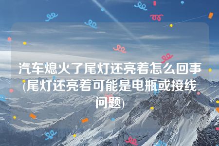 汽车熄火了尾灯还亮着怎么回事(尾灯还亮着可能是电瓶或接线问题)