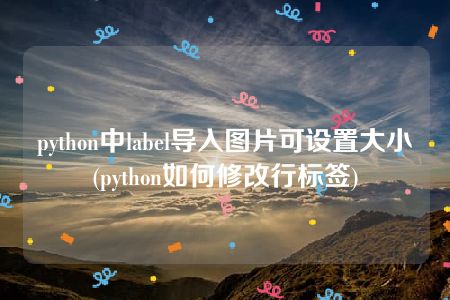 python中label导入图片可设置大小(python如何修改行标签)