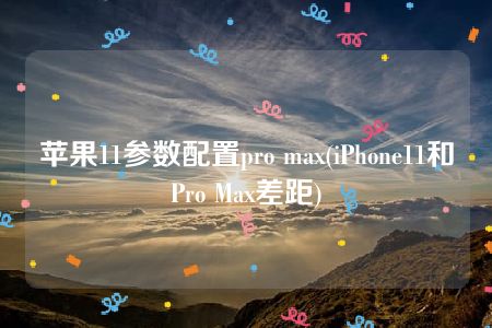苹果11参数配置pro max(iPhone11和Pro Max差距)