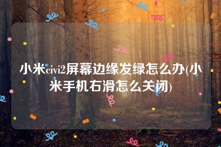 小米civi2屏幕边缘发绿怎么办(小米手机右滑怎么关闭)