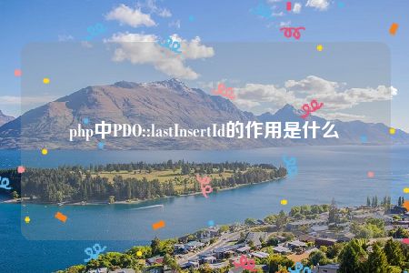 php中PDO::lastInsertId的作用是什么